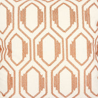 Throw Pillow Cover, Rust Orange Herringbone Embroidery 20 Inch Square - BM349706
