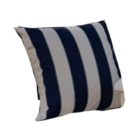 Keo Accent Pillow Cover, Navy Blue and White Stripes, 20 Inch Square - BM349709