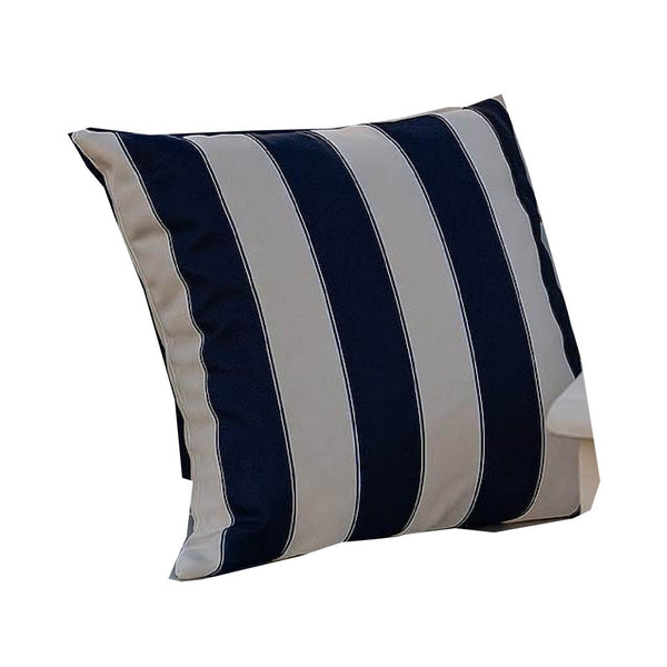 Keo Accent Pillow Cover, Navy Blue and White Stripes, 20 Inch Square - BM349709