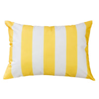 Keo Accent Lumbar Pillow Cover, Yellow Cover and White Stripes, 14x20 - BM349710