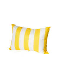 Keo Accent Lumbar Pillow Cover, Yellow Cover and White Stripes, 14x20 - BM349710