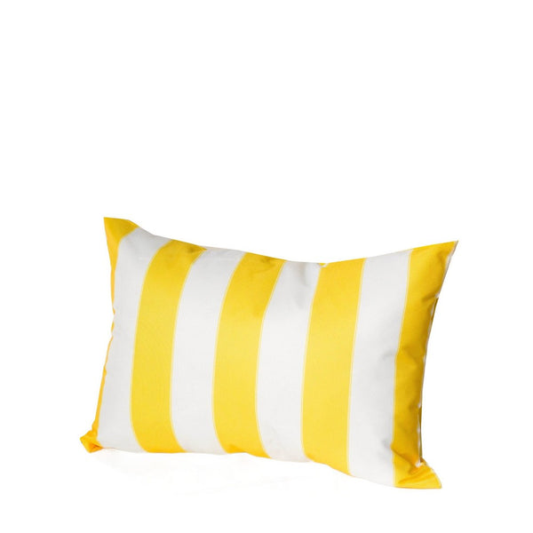 Keo Accent Lumbar Pillow Cover, Yellow Cover and White Stripes, 14x20 - BM349710