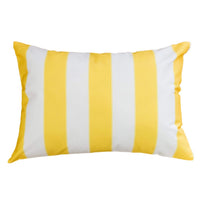 Keo Accent Lumbar Pillow Cover, Yellow Cover and White Stripes, 14x20 - BM349710