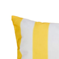 Keo Accent Lumbar Pillow Cover, Yellow Cover and White Stripes, 14x20 - BM349710