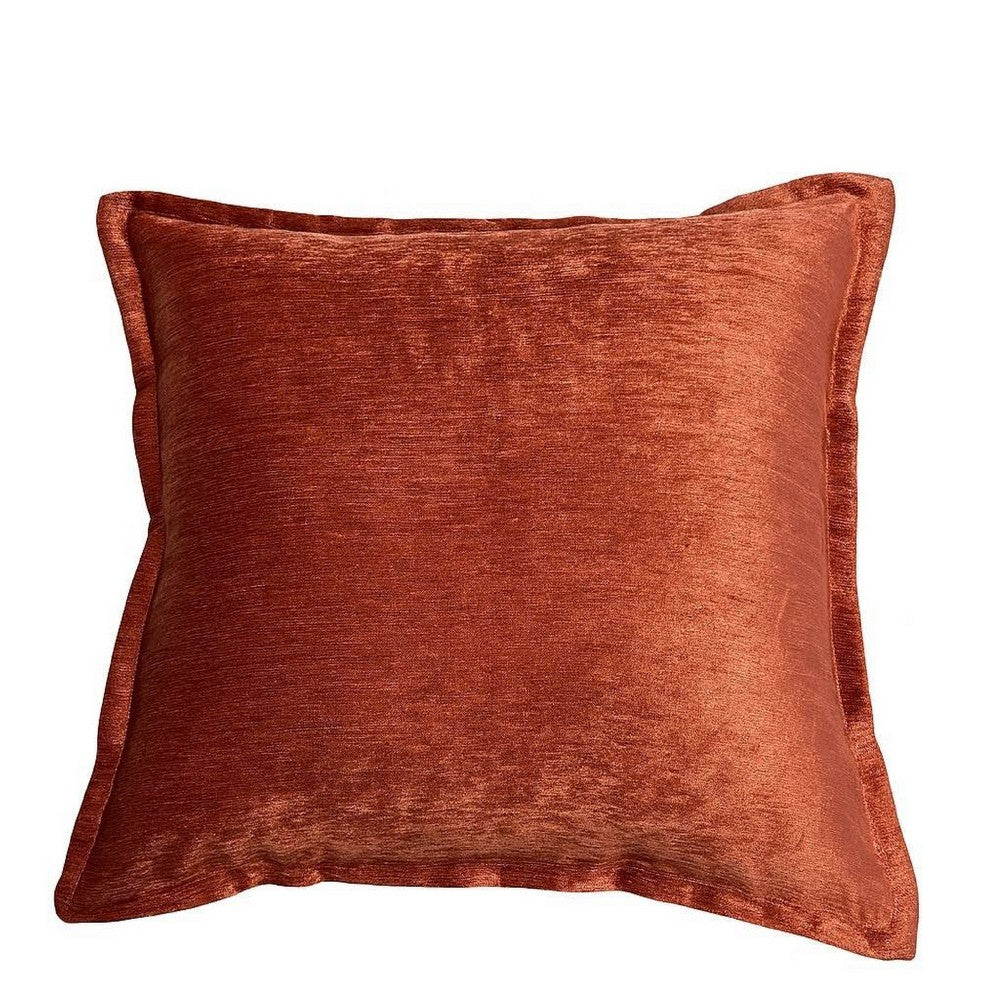 Dey Throw Pillow Cover, Rose Copper Brown Velvet Luxe Shine, 20 Inch Square - BM349711