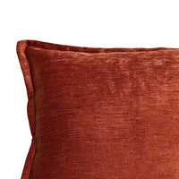 Dey Throw Pillow Cover, Rose Copper Brown Velvet Luxe Shine, 20 Inch Square - BM349711