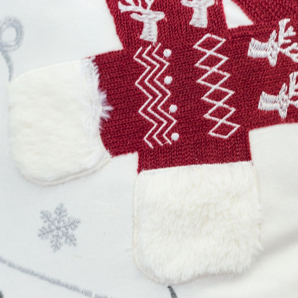 Throw Pillow Cover, Let It Snow Christmas Red Knit Hat, 20 Inch Square - BM349713