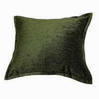 Dey Throw Pillow Cover, Deep Forest Green Velvet Luxe Shine, 20 Inch Square - BM349716