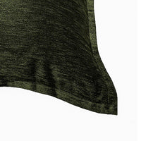 Dey Throw Pillow Cover, Deep Forest Green Velvet Luxe Shine, 20 Inch Square - BM349716