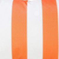 Keo Outdoor Lumbar Pillow, Wide Orange and White Horizontal Stripes, 14x20 - BM349724