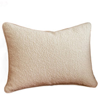 Hez Lumbar Throw Pillow, Plush Ivory Textured Fabric, 16x24 Rectangular - BM349738