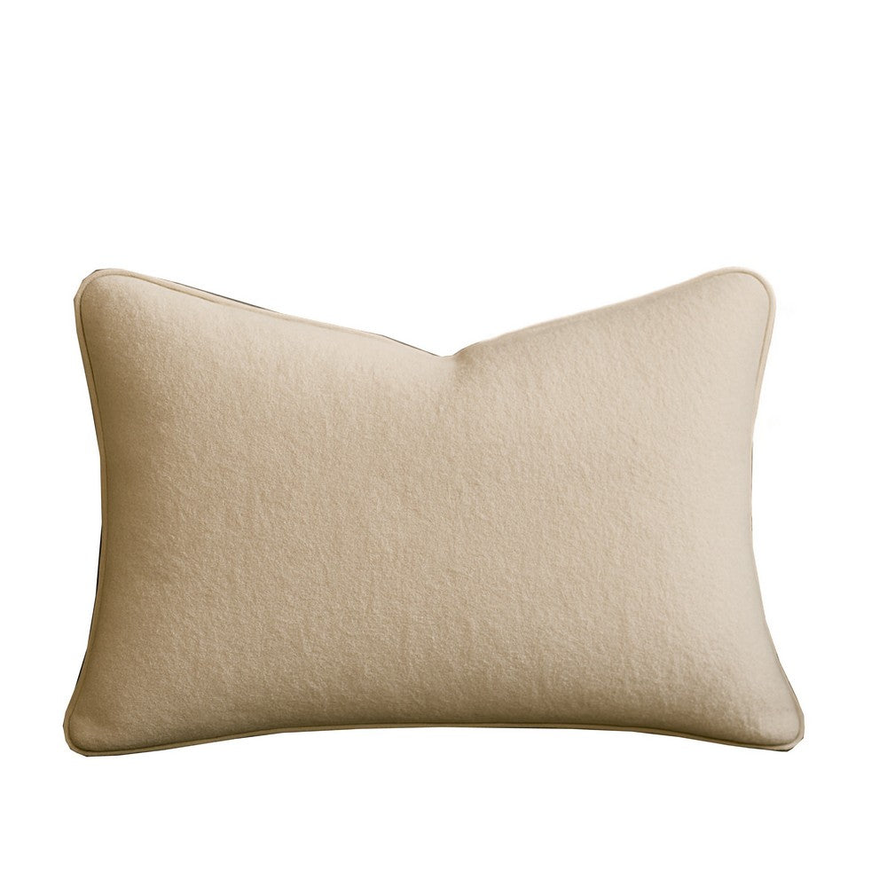 Hez Lumbar Throw Pillow, Plush Ivory Textured Fabric, 16x24 Rectangular - BM349738