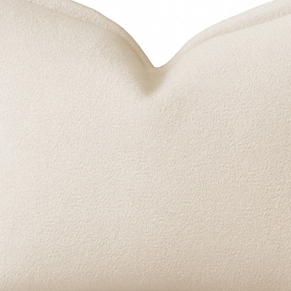 Hez Lumbar Throw Pillow, Flexible Ivory Fabric with Tailored Edges, 16x24 - BM349739
