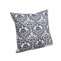 Ary Throw Pillow, Black and White Baroque Skull Design, 20 Inch Square - BM349741