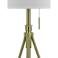 Simi Table Lamp, Adjustable Tripod, White Linen Shade, Nickel Metal - BM349747