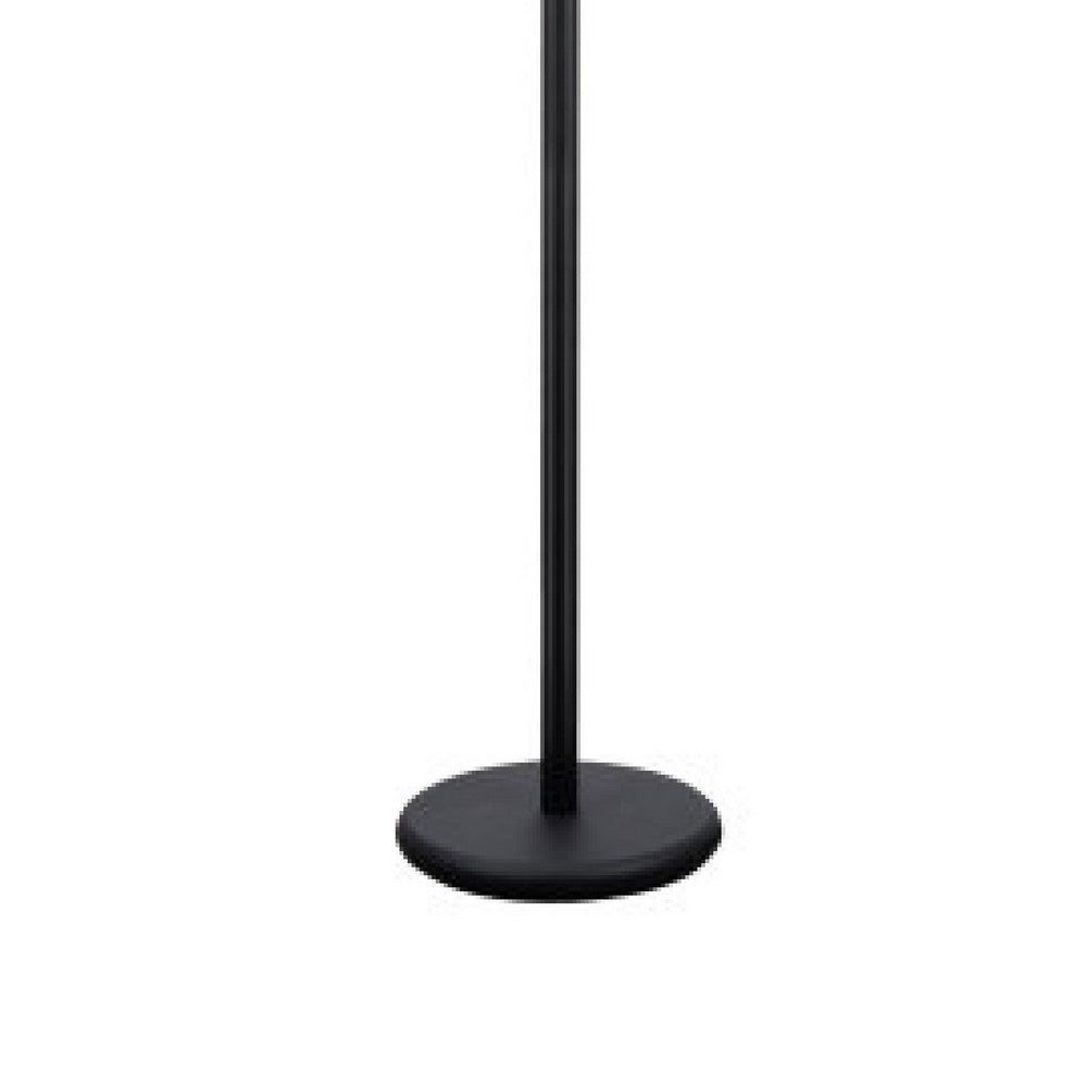 Emon 3 Bulb Floor Lamp, Matte Black Metal Industrial Cage Shade - BM349751