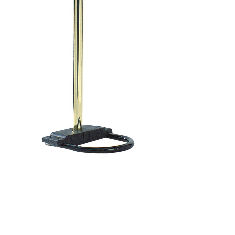 Kyle Arch Floor Lamp, Adjustable Arms, 4 Square Crystal Shades, Black, Gold - BM349753