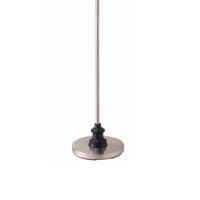 Roma Floor Lamp, Gooseneck Arm and Adjustable Head, Nickel, Black Metal - BM349756
