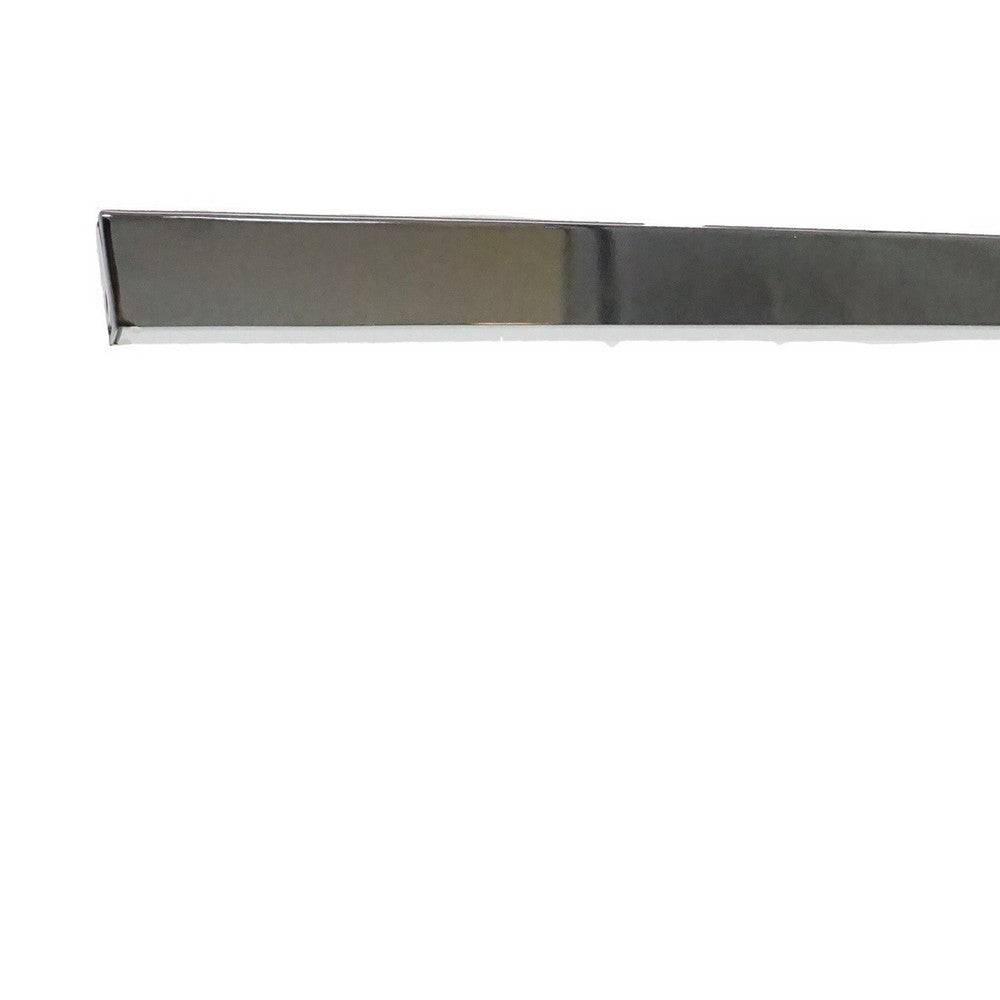 L Shaped LED Desk Lamp, USB and Power Outlet, Rocker Switch, Chrome Metal - BM349762