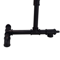 Desk Lamp, Industrial Pipe Style w Steampunk Design, Matte Black Metal - BM349764