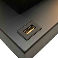 Accent Table Lamp, Square Crystal LED Panel, 22 Inch Black Pewter - BM349765