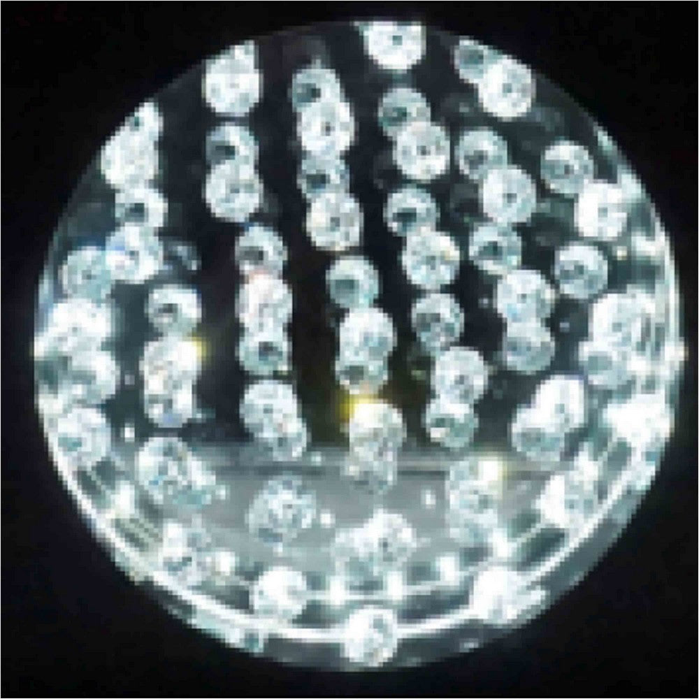 Accent Table Lamp, Square Crystal LED Panel, 22 Inch Black Pewter - BM349765