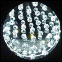 Accent Table Lamp, Square Crystal LED Panel, 22 Inch Black Pewter - BM349765