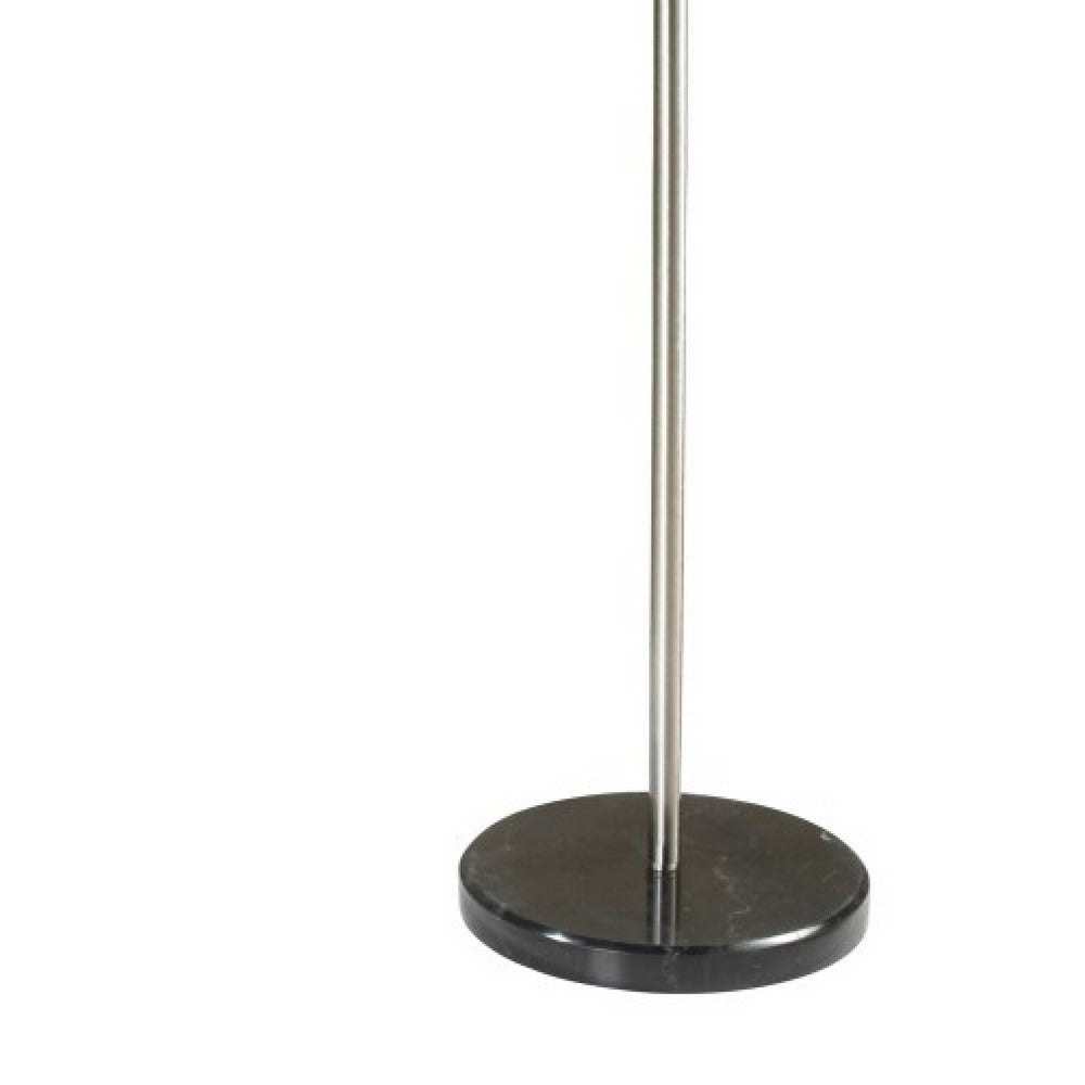 Arch Floor Lamp, Adjustable Arm and Black Genuine Marble Base, 81 Inch - BM349766