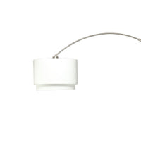 Modern Floor Lamp with Dual White Shade, Round Marble Base, 81 Inch - BM349767