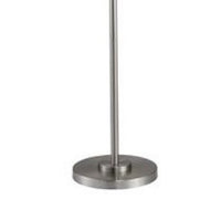 Floor Lamp with 3 Tier Smoke Gray Crystal Shade, 61 Inch Chrome Metal - BM349768