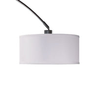 Arch Floor Lamp with Adjustable Arm, White Shade, Marble Base, 81 Inch - BM349771