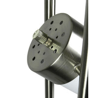 Floor Lamp with 3 Frosted White Shades, 65 Inch Chrome Dual Pole Body - BM349772