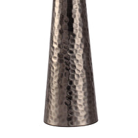 Accent Table Lamp, White Shade, Brushed Nickel Hammered Base, 26 Inch - BM349773