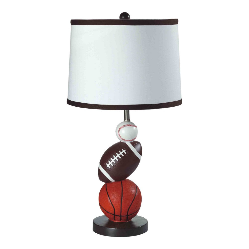 Sports Table Lamp, Basketball, Football, Soccer, 25 Inch for Athlete Kids - BM349774