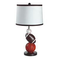 Sports Table Lamp, Basketball, Football, Soccer, 25 Inch for Athlete Kids - BM349774