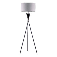 Floor Lamp with Beige Drum Shade, 65 Inch Bronze Metal Tripod Base - BM349777