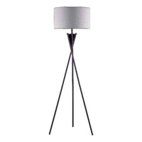 Floor Lamp with Beige Drum Shade, 65 Inch Bronze Metal Tripod Base - BM349777