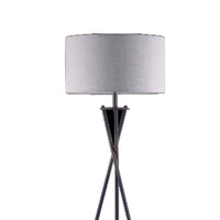 Floor Lamp with Beige Drum Shade, 65 Inch Bronze Metal Tripod Base - BM349777