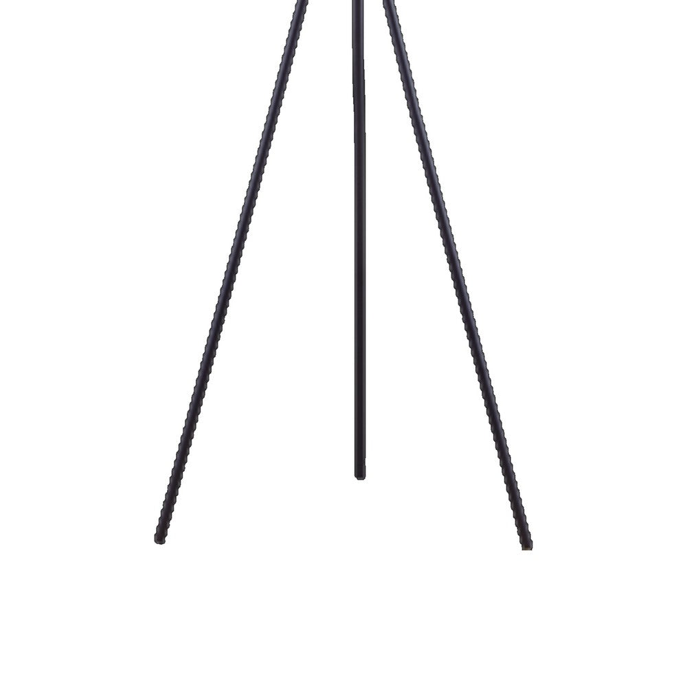 Floor Lamp with Beige Drum Shade, 65 Inch Bronze Metal Tripod Base - BM349777