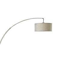 Accent Arch Floor Lamp, 78 Inch, Hanging White Drum Shade, Marble Base - BM349781