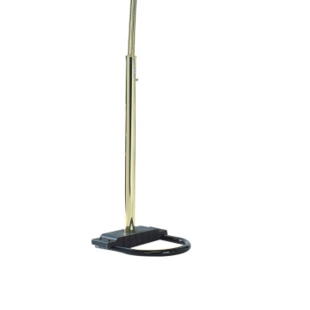 84 Inch Accent Arch Floor Lamp, Hanging 4 Square Crystal Shades, Gold - BM349782