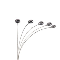 Keny Floor Lamp, 84 Inch, Adjustable 5 Head Caps, Brushed Nickel Finish - BM349784