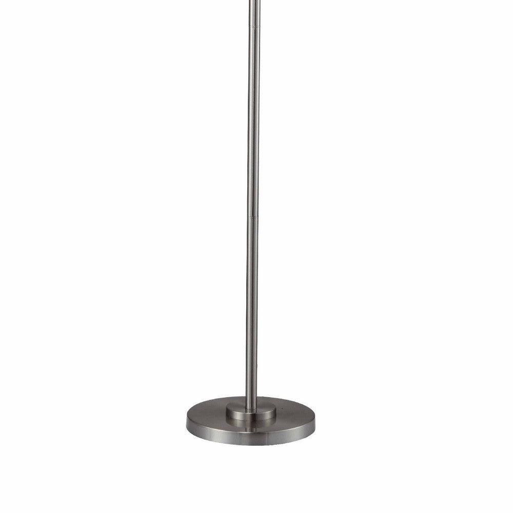 Lesy Floor Lamp, 61 Inch Wide Crystal Shade, Brushed Nickel Metal Base - BM349789