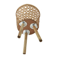 Mesy Flower Planter on Legs Set of 3, Brown Open Weave Bamboo 11/13/15 Inch - BM349825
