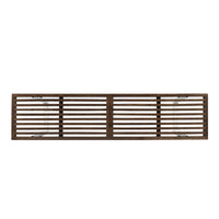 Outdoor Dining Bench, Slatted Wood Seat, Iron Base, Brown and White 62 Inch - BM349829