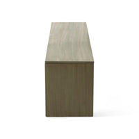 Dining Bench, Rectangular Seat Panel Legs, Gray and Taupe Wood, 63 Inch - BM349836