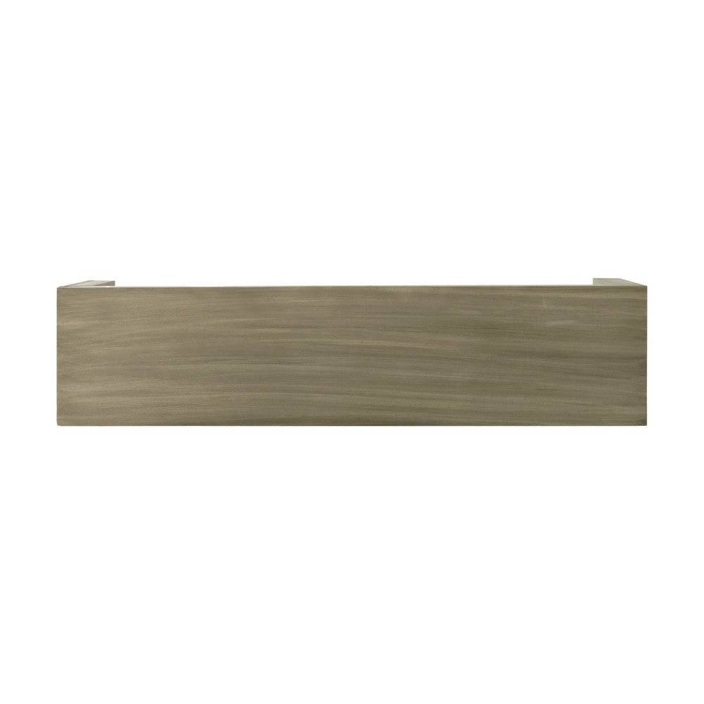 Dining Bench, Rectangular Seat Panel Legs, Gray and Taupe Wood, 63 Inch - BM349836