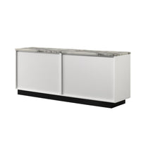 Sda Sideboard Buffet Console, 4 Doors with Adjustable Shelf, White 63 Inch - BM349947