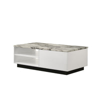 Sda Sideboard Buffet Console, 4 Doors with Adjustable Shelf, White 63 Inch - BM349947
