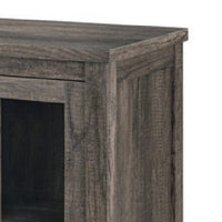 Tony Electric Fireplace TV Stand, Heater, Glass Doors, 70 Inch Walnut Gray - BM349953
